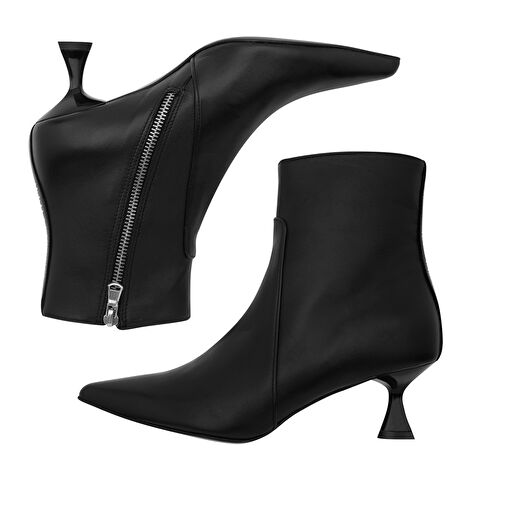 Valentino Siyah Kadın Deri Topuklu Bot 91D2520NAP - Görsel 5