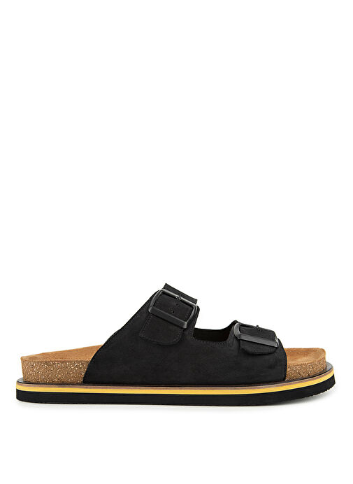 Hush Puppies Siyah Erkek Deri Terlik Brasa - Görsel 2