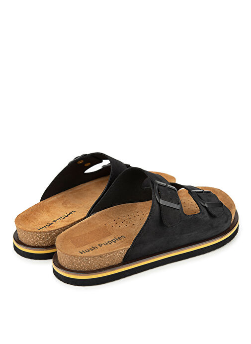 Hush Puppies Siyah Erkek Deri Terlik Brasa - Görsel 4