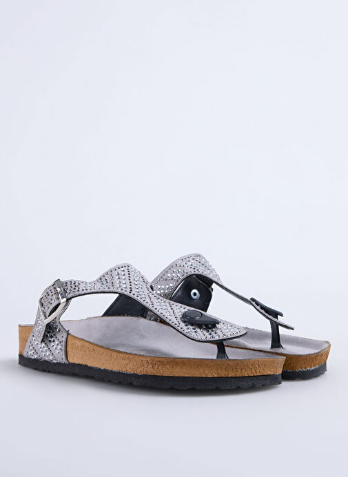 F By Fabrika Antrasit Kadın Terlik RUNA - Görsel 3