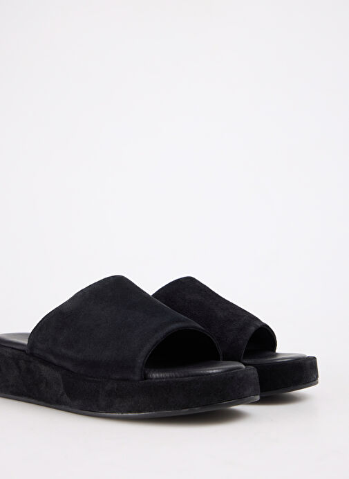 Cotton Bar Siyah Kadın Süet Terlik D-CASIA - Görsel 6