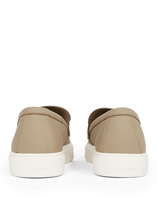 Calvin Klein Bej Erkek Deri Günlük Ayakkabı MOCCASIN LTH UNLINED - Görsel 6