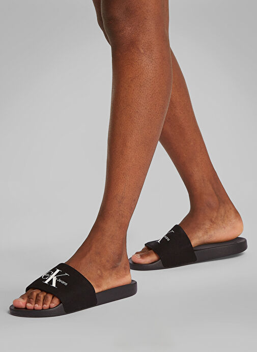 Calvin Klein Siyah Erkek Plaj Terliği SLIDE MONOGRAM CV - Görsel 7