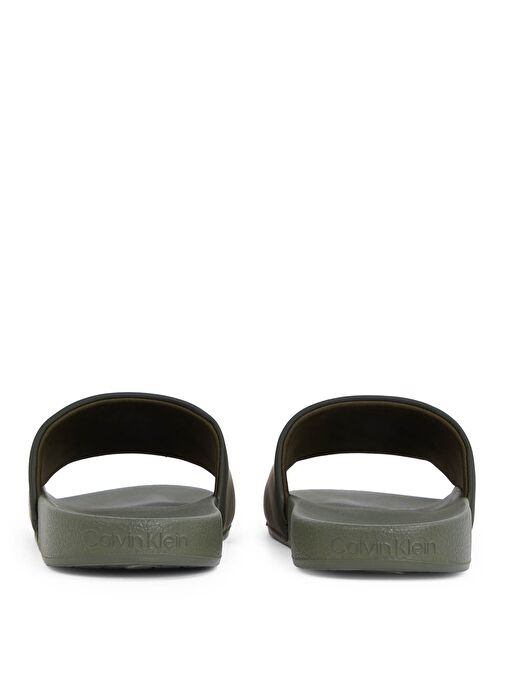 Calvin Klein Haki Erkek Plaj Terliği POOL SLIDE W/ CK SQUARE - Görsel 6