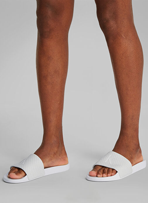 Calvin Klein Beyaz Erkek Plaj Terliği SLIDE AOP PRINT - Görsel 7