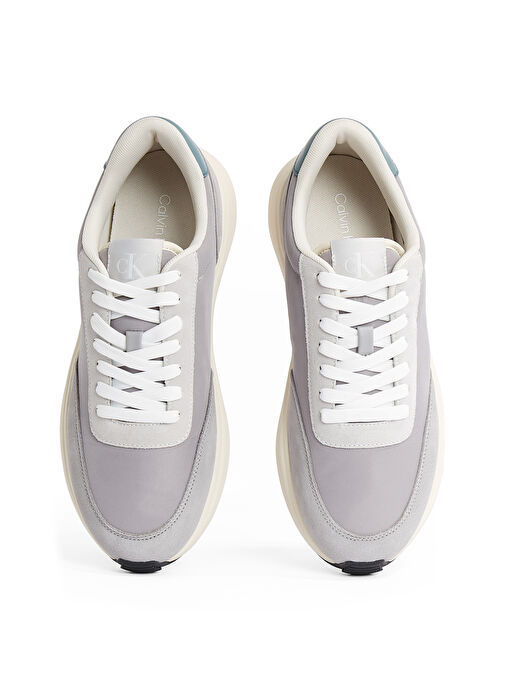 Calvin Klein Gri Erkek Deri Sneaker ATHLEISURE RUNNER LACEUP MIX - Görsel 5