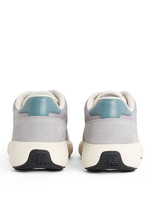 Calvin Klein Gri Erkek Deri Sneaker ATHLEISURE RUNNER LACEUP MIX - Görsel 6