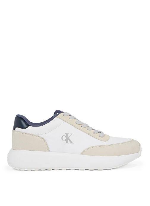 Calvin Klein Beyaz Erkek Deri Sneaker ATHLEISURE RUNNER LACEUP MIX - Görsel 2