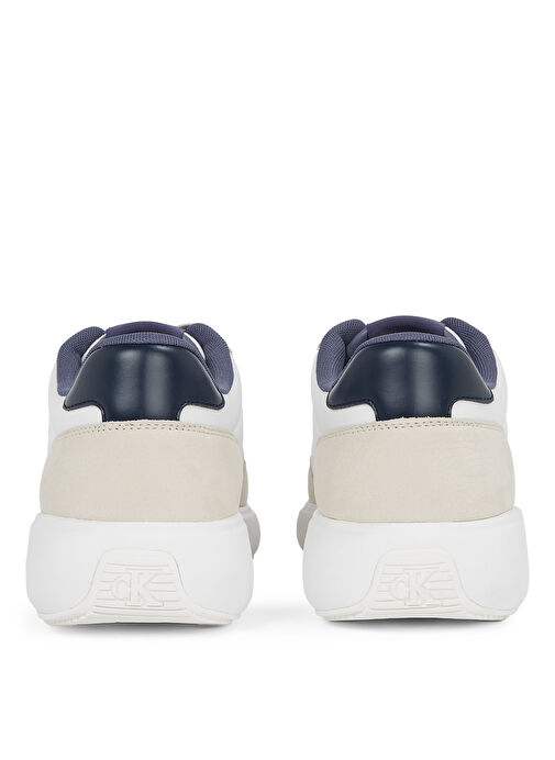 Calvin Klein Beyaz Erkek Deri Sneaker ATHLEISURE RUNNER LACEUP MIX - Görsel 6