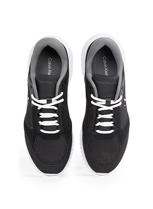 Calvin Klein Siyah - Beyaz Erkek Deri Sneaker EVA RUNNER LOW MG WMM - Görsel 4