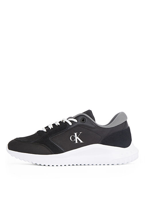 Calvin Klein Siyah - Beyaz Erkek Deri Sneaker EVA RUNNER LOW MG WMM - Görsel 5