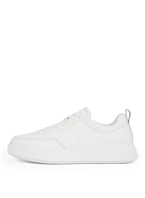 Calvin Klein Calvin Klein Beyaz Erkek Deri Sneaker LOW TOP LACE UP BSKT PAD | Boyner Beyaz - 3. görsel
