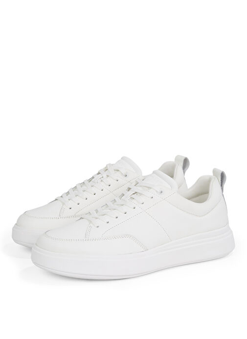 Calvin Klein Calvin Klein Beyaz Erkek Deri Sneaker LOW TOP LACE UP BSKT PAD | Boyner Beyaz - 4. görsel