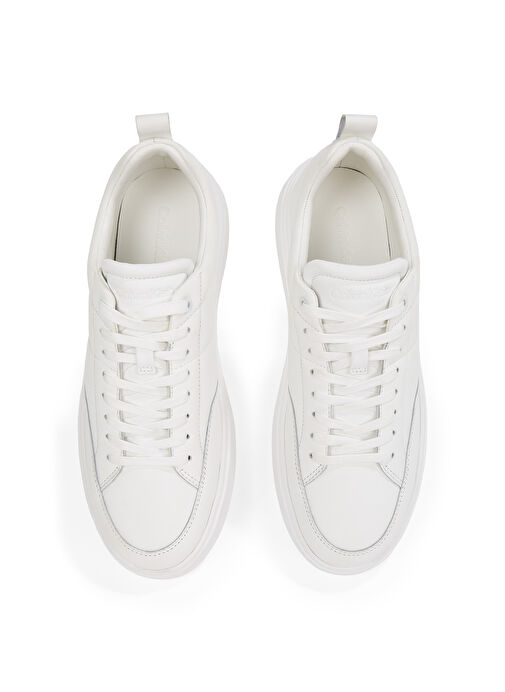 Calvin Klein Calvin Klein Beyaz Erkek Deri Sneaker LOW TOP LACE UP BSKT PAD | Boyner Beyaz - 5. görsel