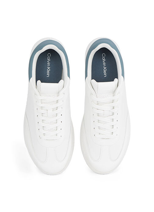 Calvin Klein Beyaz Erkek Deri Sneaker LOW TOP LACE UP LTH - Görsel 4