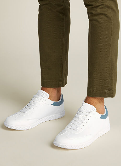 Calvin Klein Beyaz Erkek Deri Sneaker LOW TOP LACE UP LTH - Görsel 7