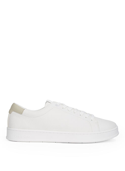 Calvin Klein Beyaz Erkek Deri Sneaker LOW TOP LACE UP NU - Görsel 2