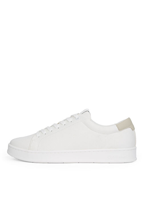 Calvin Klein Beyaz Erkek Deri Sneaker LOW TOP LACE UP NU - Görsel 3