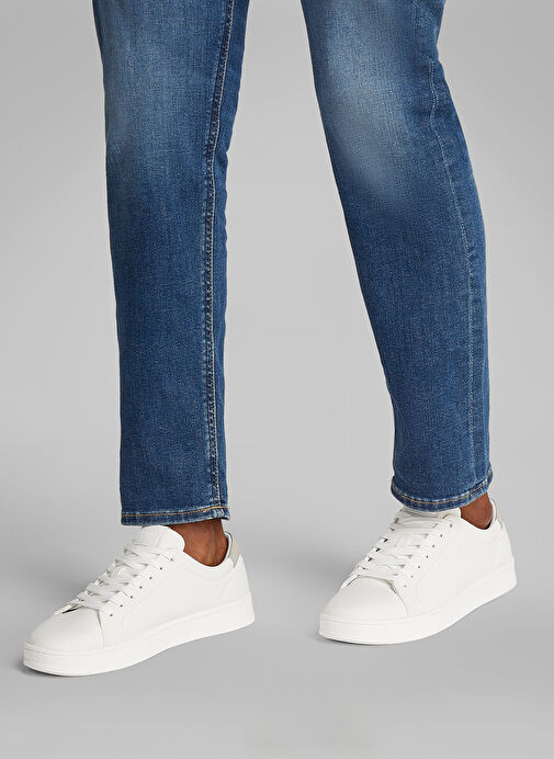 Calvin Klein Beyaz Erkek Deri Sneaker LOW TOP LACE UP NU - Görsel 7