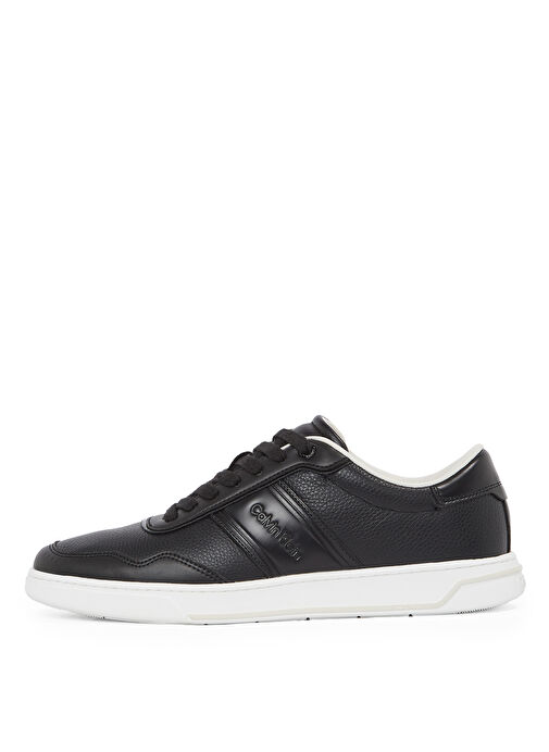Calvin Klein Siyah Erkek Deri Sneaker LOW TOP LACE UP LOGO - Görsel 5