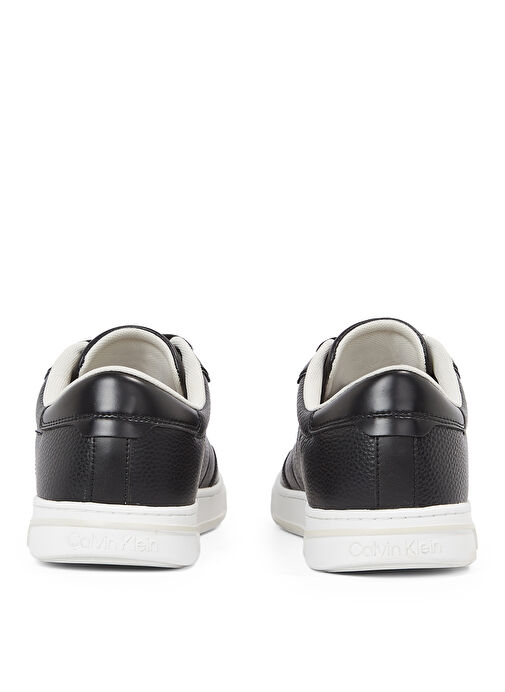 Calvin Klein Siyah Erkek Deri Sneaker LOW TOP LACE UP LOGO - Görsel 6