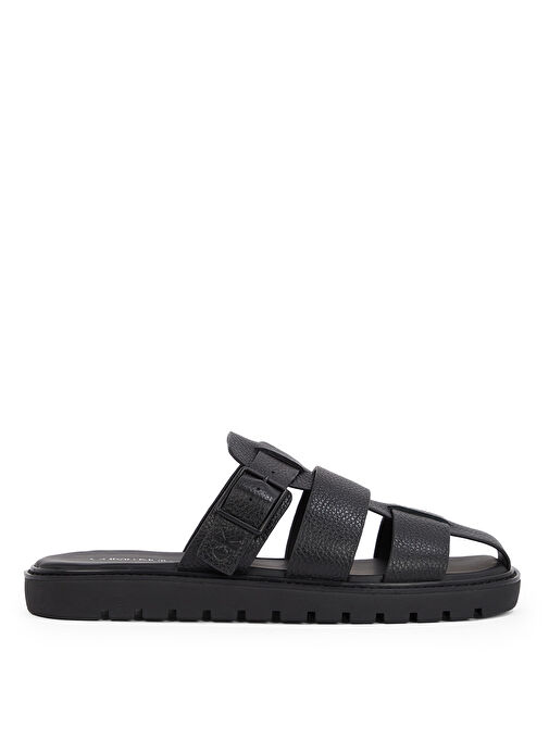 Calvin Klein Siyah Erkek Deri Terlik SQ MOLDED SANDAL FISHERMAN - Görsel 2