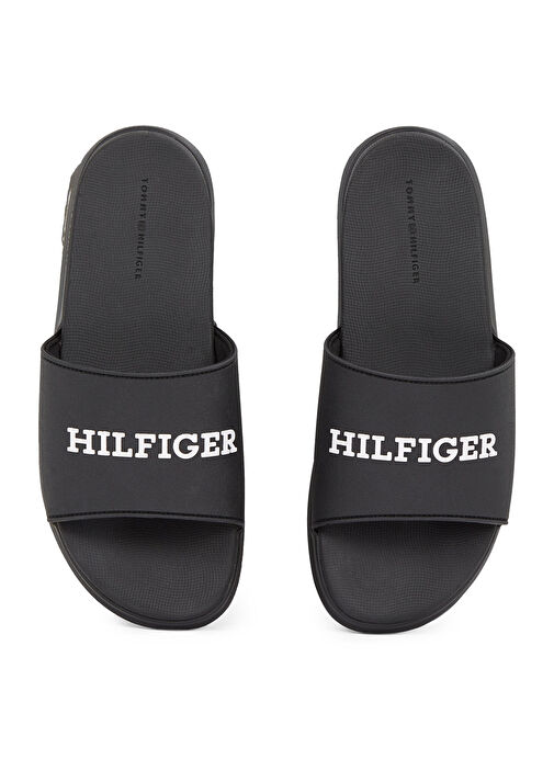 Tommy Hilfiger Siyah Erkek Plaj Terliği DUAL DENSITY HILFIGER POOL SLIDE - Görsel 5