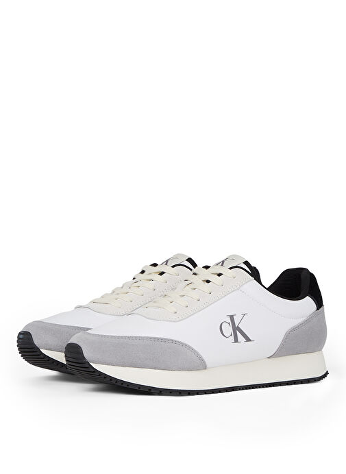Calvin Klein Calvin Klein Beyaz Gri Beyaz - Gri Erkek Süet Sneaker RETRO RUNNER ICONIC SNK | Boyner Beyaz Gri - 3. görsel