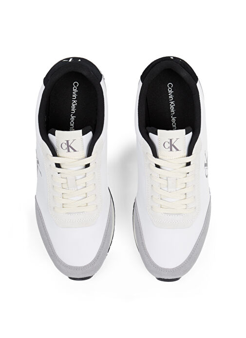 Calvin Klein Calvin Klein Beyaz Gri Beyaz - Gri Erkek Süet Sneaker RETRO RUNNER ICONIC SNK | Boyner Beyaz Gri - 4. görsel