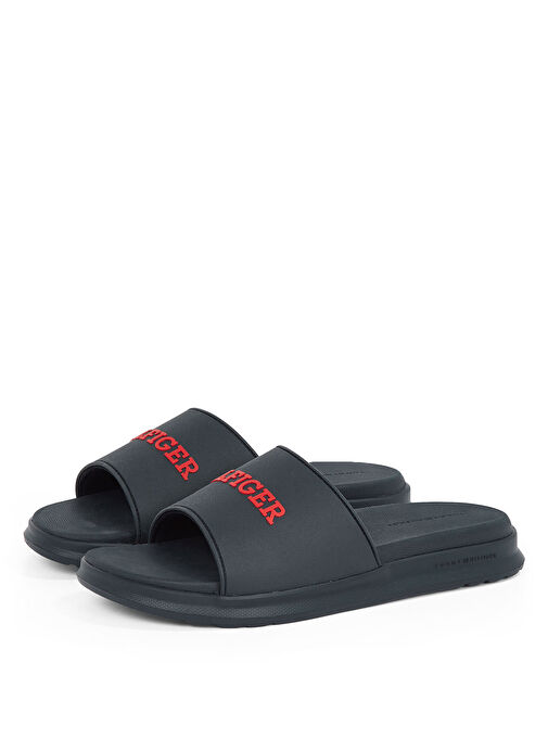 Tommy Hilfiger Lacivert Erkek Plaj Terliği DUAL DENSITY HILFIGER POOL SLIDE - Görsel 4