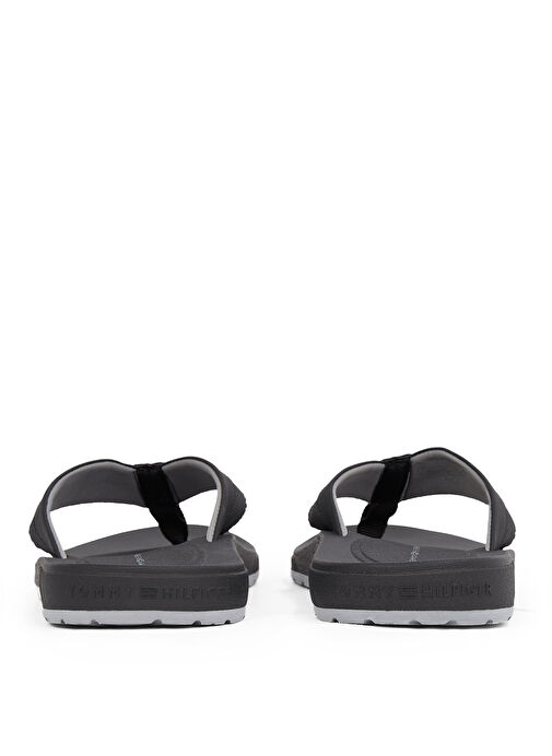 Tommy Hilfiger Siyah Erkek Plaj Terliği MOLDED HILFIGER BEACH SANDAL - Görsel 6