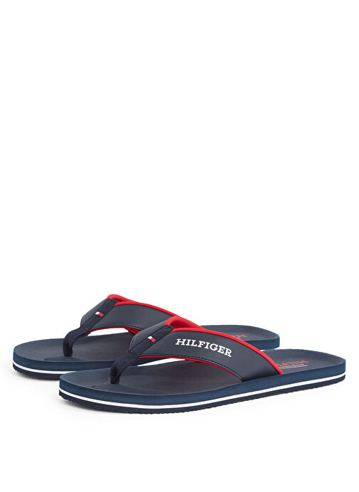 Tommy Hilfiger Lacivert Erkek Plaj Terliği PADDED COMFORT HILFIGER B SANDAL - Görsel 4