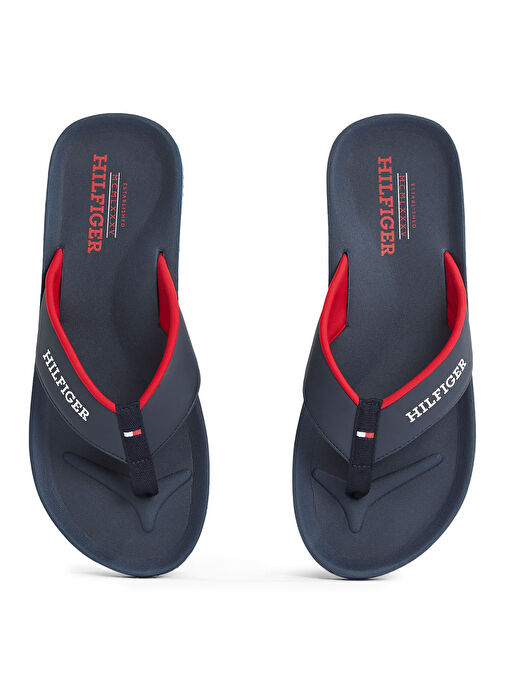 Tommy Hilfiger Lacivert Erkek Plaj Terliği PADDED COMFORT HILFIGER B SANDAL - Görsel 5