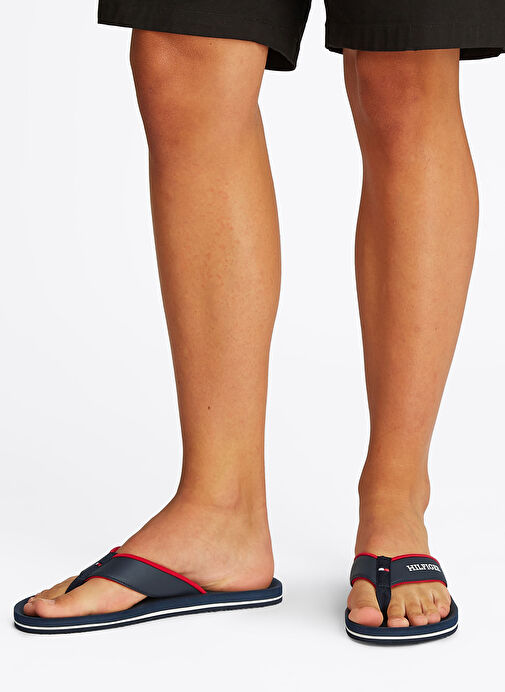 Tommy Hilfiger Lacivert Erkek Plaj Terliği PADDED COMFORT HILFIGER B SANDAL - Görsel 7
