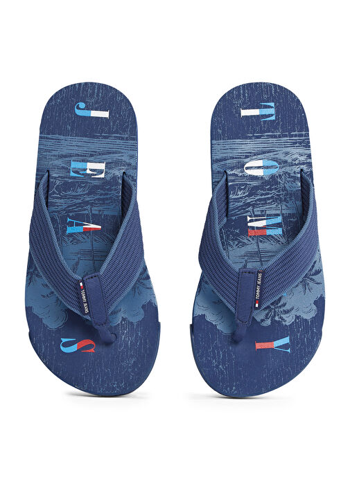 Tommy Hilfiger Lacivert Erkek Plaj Terliği TJM ELEVATED BEACH SANDAL - Görsel 5