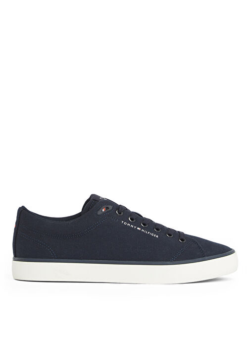 Tommy Hilfiger Lacivert Erkek Sneaker TH HI VULC LOW CORE CANVAS - Görsel 2