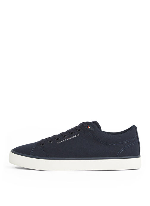 Tommy Hilfiger Lacivert Erkek Sneaker TH HI VULC LOW CORE CANVAS - Görsel 3