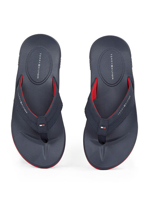 Tommy Hilfiger Lacivert Erkek Plaj Terliği MOLDED HILFIGER BEACH SANDAL - Görsel 5