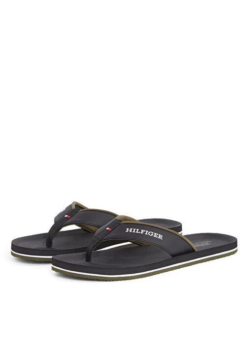 Tommy Hilfiger Siyah Erkek Plaj Terliği PADDED COMFORT HILFIGER B SANDAL - Görsel 4