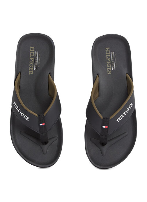 Tommy Hilfiger Siyah Erkek Plaj Terliği PADDED COMFORT HILFIGER B SANDAL - Görsel 5