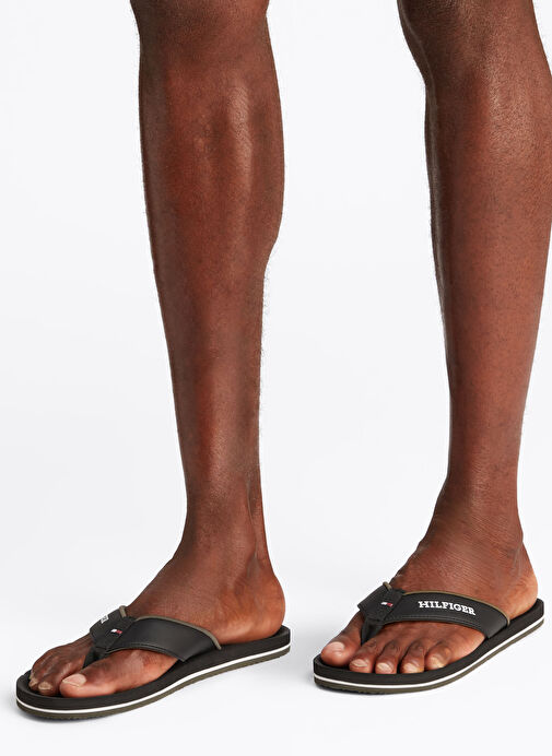 Tommy Hilfiger Siyah Erkek Plaj Terliği PADDED COMFORT HILFIGER B SANDAL - Görsel 7