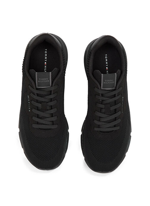 Tommy Hilfiger Siyah Erkek Sneaker LIGHTWEIGHT RWB KNIT - Görsel 5