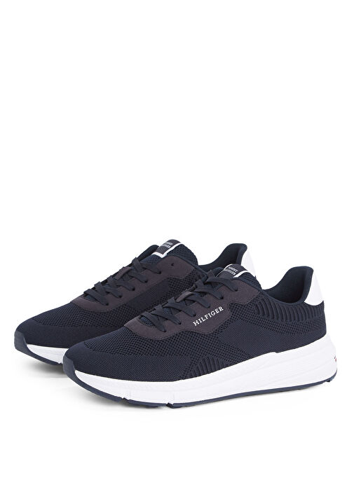 Tommy Hilfiger Lacivert Erkek Sneaker LIGHTWEIGHT RWB KNIT - Görsel 4