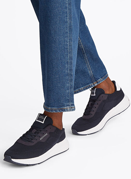 Tommy Hilfiger Lacivert Erkek Sneaker LIGHTWEIGHT RWB KNIT - Görsel 7