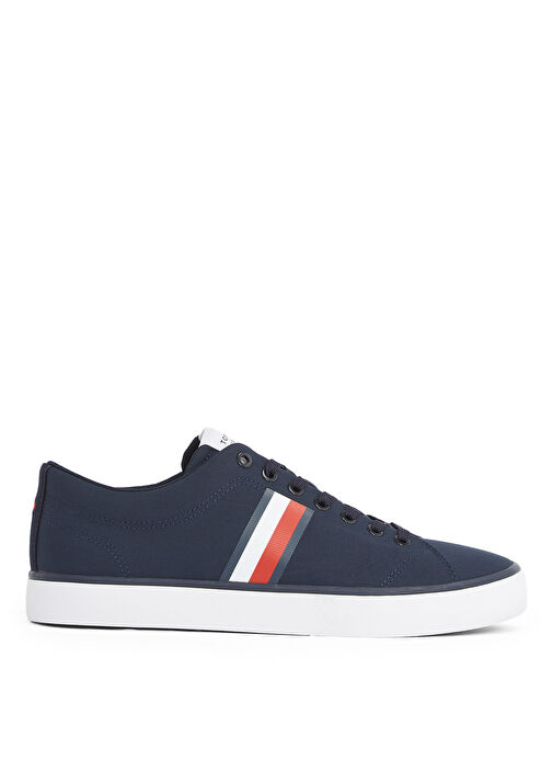 Tommy Hilfiger Lacivert Erkek Sneaker TH HI VULC LOW CORE STRIPES MESH - Görsel 2