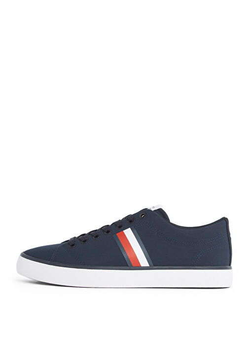Tommy Hilfiger Lacivert Erkek Sneaker TH HI VULC LOW CORE STRIPES MESH - Görsel 3
