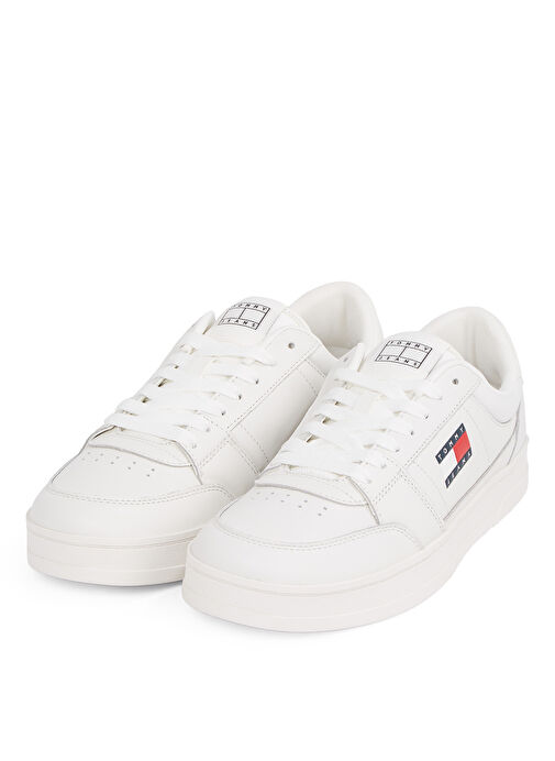 Tommy Hilfiger Beyaz Erkek Deri Sneaker TJM THE GREENWICH NEW ESS - Görsel 3
