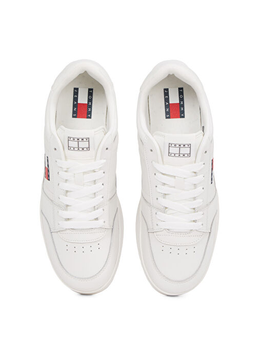 Tommy Hilfiger Beyaz Erkek Deri Sneaker TJM THE GREENWICH NEW ESS - Görsel 4