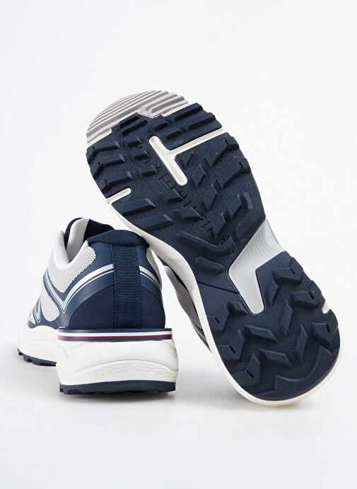 Tommy Hilfiger Tommy Hilfiger Beyaz Lacivert Beyaz Erkek PU Sneaker RUNNER TECH KNIT LTH MIX | Boyner Beyaz Lacivert - 5. görsel