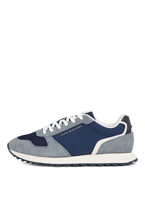Tommy Hilfiger Lacivert Erkek Süet Sneaker RETRO RUNNER SEASONAL - Görsel 3
